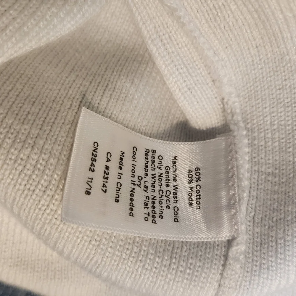 Women's Talbots White Cardigan, Size L - Picture 3 of 10